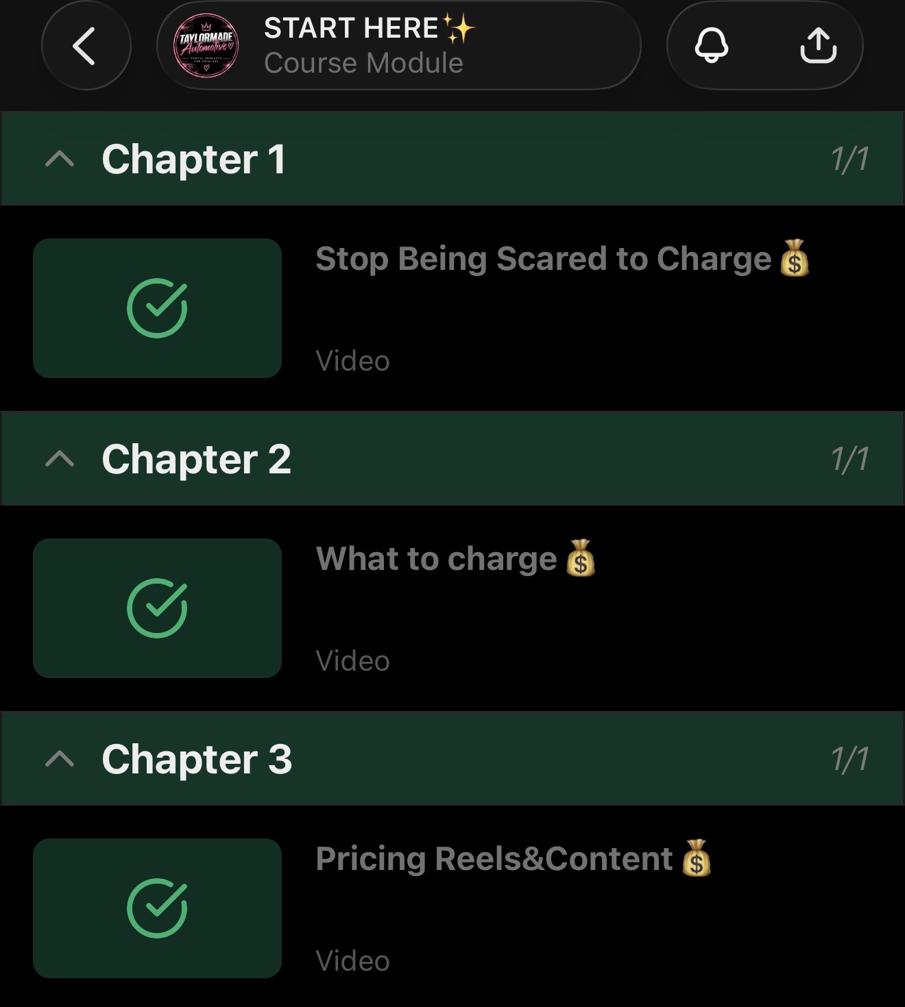Vault lessons on charging and pricing content